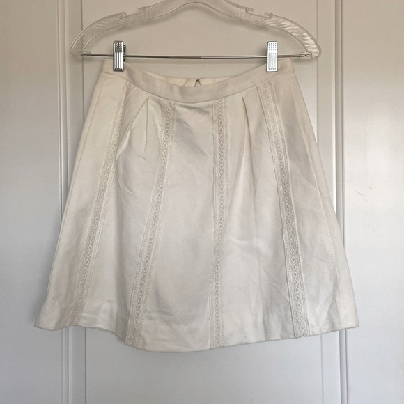 J. Crew white cotton skirt size 0 - Picture 1 of 5